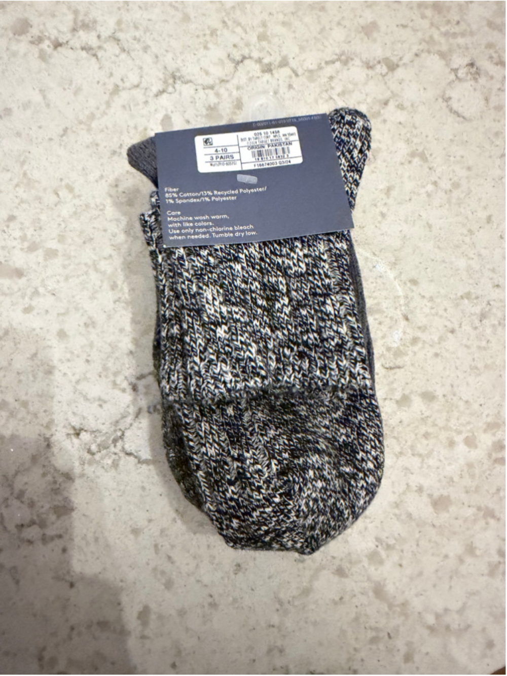 NEW Universal Thread Women's Ankle Socks 3 Pack Marled Marl Shoe Size 4-10